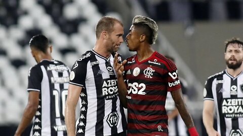 BRIGA\ TRETA JOGADORES DO Botafogo x Flamengo CLASSICO 2022