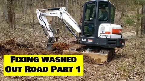 Fixing water erosion road property management for homesteaders PART 1