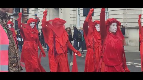 Extinction Rebellion The Red Brigade protest Whitehall london April 2023 #horseguardsparade