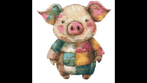 PATCHWORK PIG Cross Stitch Pattern by Welovit | welovit.net | #welovit