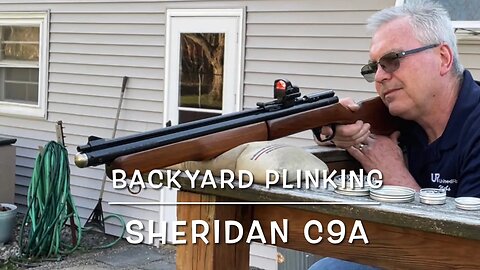 Backyard plinking with my 1987 Sheridan C9A 20 caliber multi pump pellet rifle H&N & Ihunter pellets