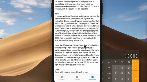 How to use EV Range Calculator iPhone App for appraising a used lecture vehicle.