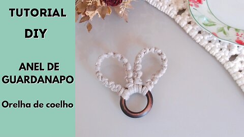 DIY Porta guardanapo ORELHA de COELHO / Rabbit ear napkin ring