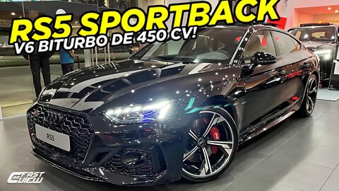 NOVO AUDI RS5 SPORTBACK 2.9 V6 TFSI 2022 COM 450 CAVALOS, 4 PORTAS E MAIS EQUIPAMENTOS!