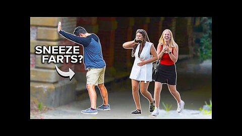 FUNNY Fart Prank in NYC! Sneezing out the WRONG END!