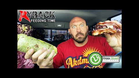 Ryback Feeding Time: Bacon Cheese Burger with Crunchy Chicken Wrap Mukbang