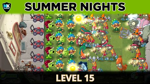 PvZ 2 - Summer Nights Event - Level 14 - Level 1 Plants