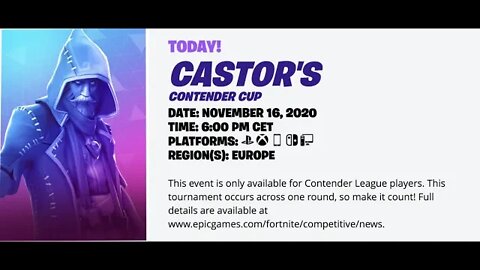 CASTOR'S CONTENDER CUP IN FORTNITE MARVEL