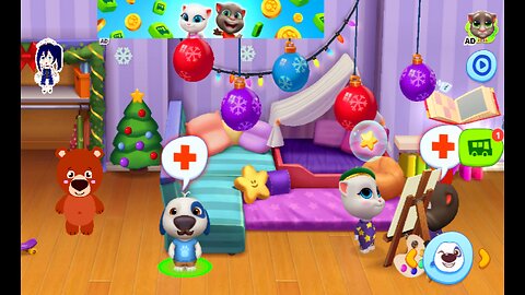 Talking Tom with friend playing 🐻🏀 || Talking Tom friend || Kids Cartoon Video⚽️🐼