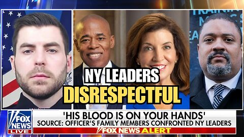 His Blood is on your hands! NYPD officer Jonathan Diller's family confronted NY democrat leaders