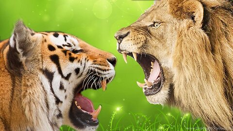 Lion vs Tiger wow amazing !!!!!!!🐅🦁🦁🦁🦁🦁🦁🦁♌🐅🐅🐅🐅🐅🐯