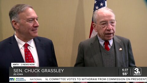 Former Sec. of State Mike Pompeo, U.S. Sen. Chuck Grassley, speak at CB economic roundtable