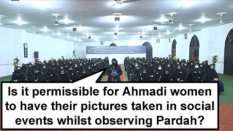 Is it permissible for Ahmadi women to have their pictures taken in events whilst observing Pardah?