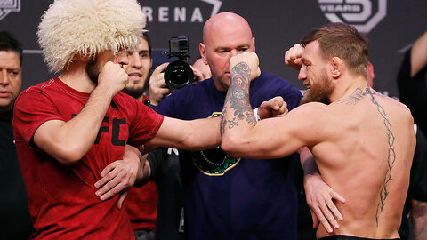 Conor McGregor vs Khabib Nurmagomedov exciting face off