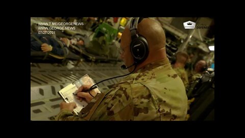 167th AES perform a simulated medevac about a C-17 Globemaster III