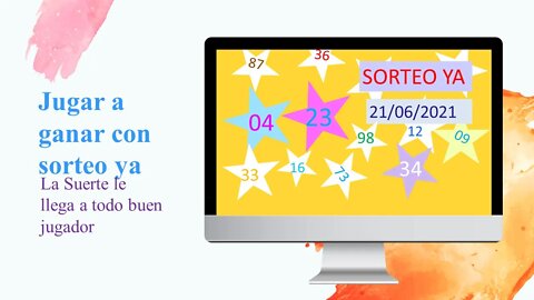 SORTEO YA NUMERO PROBABLE 21 JUNIO 2021