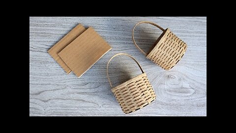 REALISTIC MINI BASKET FROM CARDBOARD | DIY Handmade Cardboard Craft | Best Display Ideas