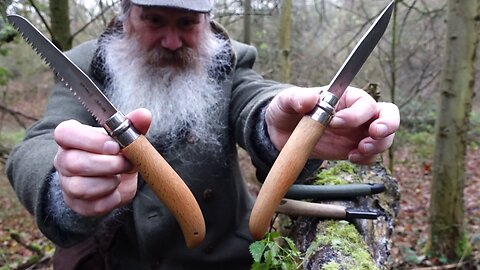 Bushcraft pocket tools, Laplander saw Silky Pocketboy saw, Opinel knife and saw - What's in my Pack