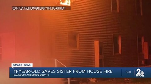 Boy, 11, rescues 2-year-old sister from apartment fire in Salisbury