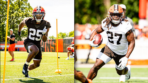 'The kid works hard': Browns RB Kareem Hunt already impressed by rookie Demetric Felton