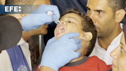 Casi 160.000 vacunados de la polio en Gaza en dos días, por encima del objetivo de la OMS