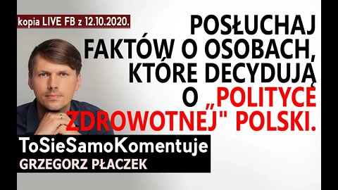 SKANDAL! Posłuchaj kilka faktów o osobach, które decydują obecnie o "polityce zdrowotnej" Polski.