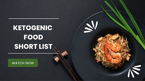 ketogenic food short list