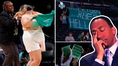 Topless Pro-Abortion Protesters Run On Court At WNBA Game That No One Was Watching