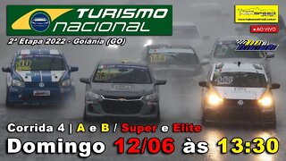 TURISMO NACIONAL | Corrida 4 - A e B / Super e Elite | 2ª Etapa 2022 - Goiânia (GO) | Ao Vivo