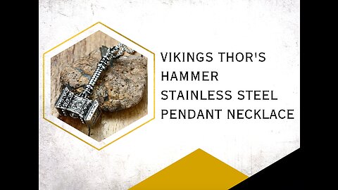 VIKINGS THOR'S HAMMER STAINLESS STEEL PENDANT NECKLACE