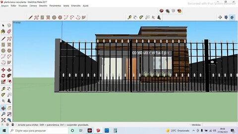 projeto 3d casa pequena linda (SketchUp)