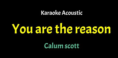 You are The reason (Acoustic karaoke) - Calum Scott