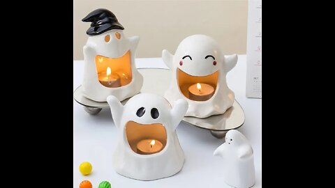 Special Halloween Ghost Festival Ceramic Craft Ornaments