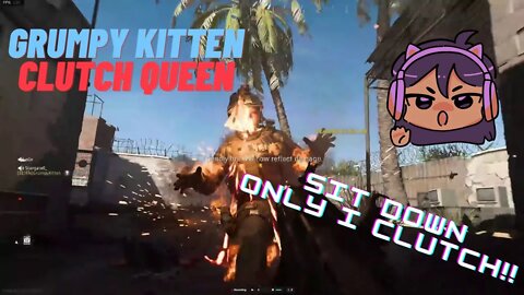 Grumpy Kitten Dominates ENTIRE COD Lobby - Clutch Queen Trolling