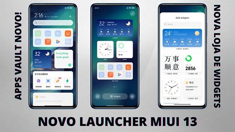 NOVO LAUNCHER DA MIUI 13 E NOVOS WIDGETS! | VISUAL COMPLETO DA MIUI 13!