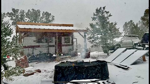 Vintage Camper Life - Moving Forward Without Sierra During A Snowstorm At My Property