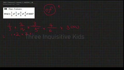 Math Olympiad for Elementary | 2014 | Division E | Contest 3 | MOEMS | 3B