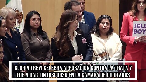 GLORIA TREVI CELEBRA APROBACIÓN CONTRA LA TRATA Y FUE A DAR UN DISCURSO EN LA CÁMARA DE DIPUTADOS