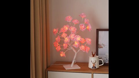 24 LED Rose Lamp, Rose Light Tree Table Top Decorations