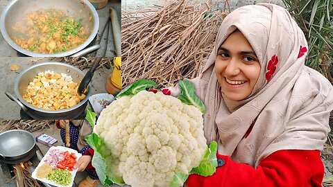 AJ Mane Banai aloo gobi ( Kiran Shahzadi Vlogs ) Village lifestyle in Punjab _ Aloo Gobi Recipe