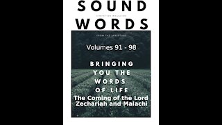 Sound Words, The Coming of the Lord, Zechariah and Malachi