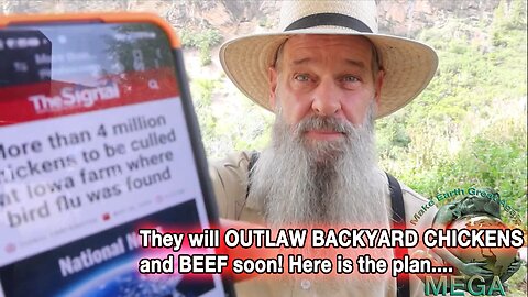 They will OUTLAW BACKYARD CHICKENS and BEEF soon! Here is the plan....