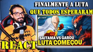 REACT - O CONFRONTO DO SÉCULO: SAITAMA VS GAROU - ANÁLISE ONE PUNCH MAN MANGÁ CAP. 161 E 162/Ei nerd