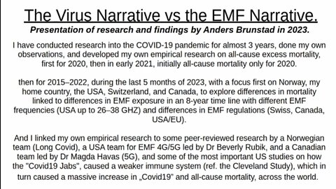 Part 1 - The Virus Narrative vs The 5G EMF Microwave Radiation Narrative!