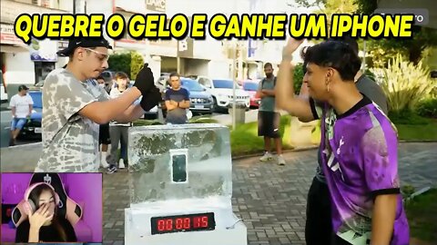 JULIETA REAGINDO QUEBRE O GELO E GANHE UM IPHONE | SemZero