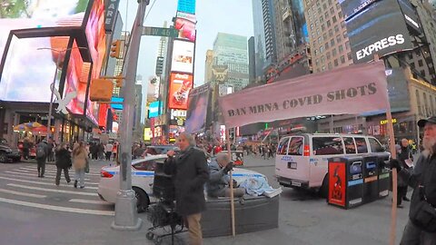 BOURLA CHARGED W GENOCIDE 1ST 2 SPEAKER ERIK RASSI & MYSELF TIMES SQ. NYC 12-4-22