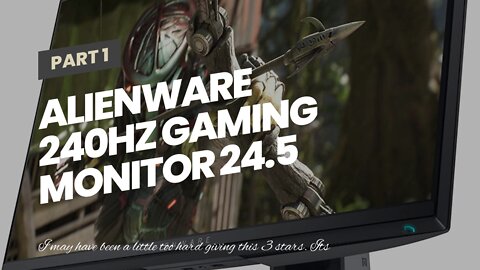 Alienware 240Hz Gaming Monitor 24.5 Inch Full HD Monitor with IPS Technology, Dark Gray - Dark...