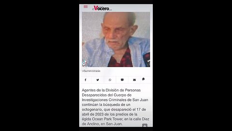 HOMBRES DE LA TERCERA EDAD DESAPARECIDOS EN SAN JUAN