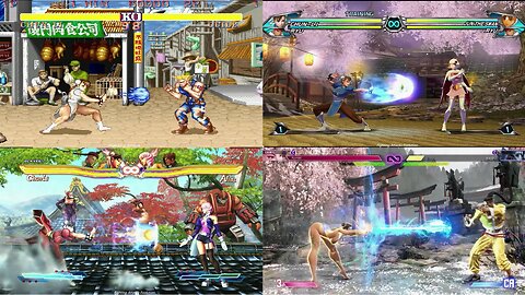 Evolution of Chun-Li Kikoken Attacks from 1992 to 2023