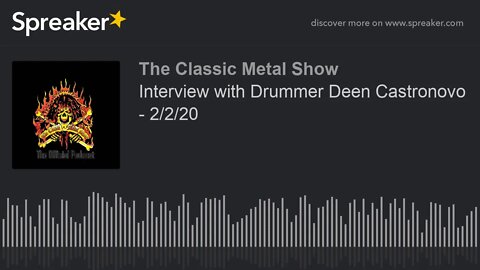 CMS HIGHLIGHT - Interview with Drummer Deen Castronovo - 2/2/20